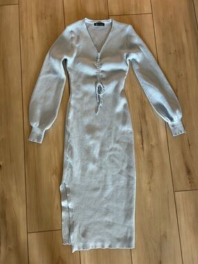 Pretty garden Light Blue Knit Dress